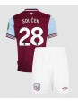 West Ham United Tomas Soucek #28 Replika Hemmakläder Barn 2024-25 Kortärmad (+ byxor)